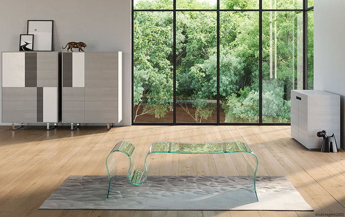 Interior scene for sofa advertising 3D model 2
