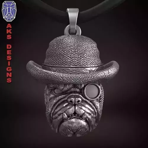 Animal Pendant jewelry Bulldog Gentlemen version 1 