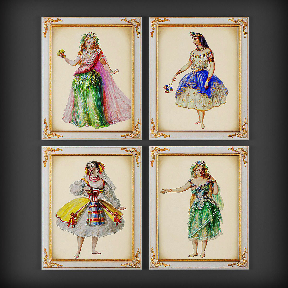 Picture Frames Low-poly 3D model_2