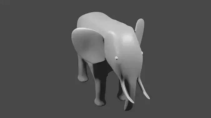 Elephant Low-poly 3d model