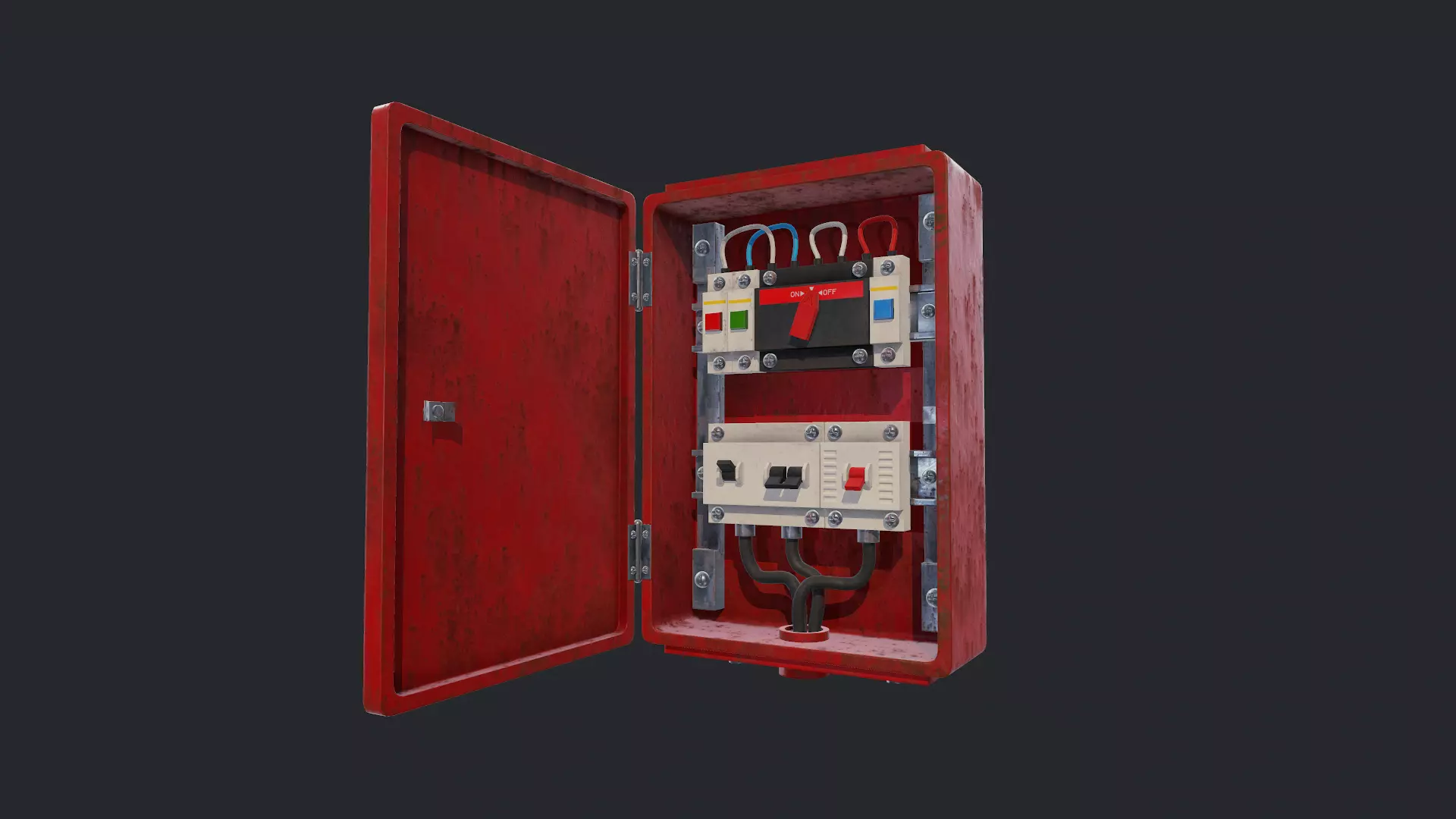 Electrical Fuse Box - Tutorial Included 3D model | CGTrader