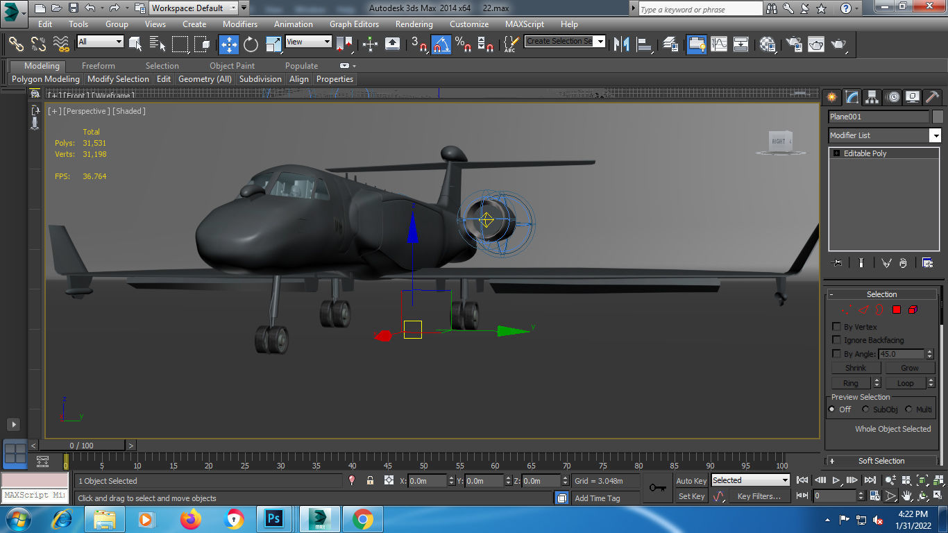 G550 AEW Low-poly 3D model_10
