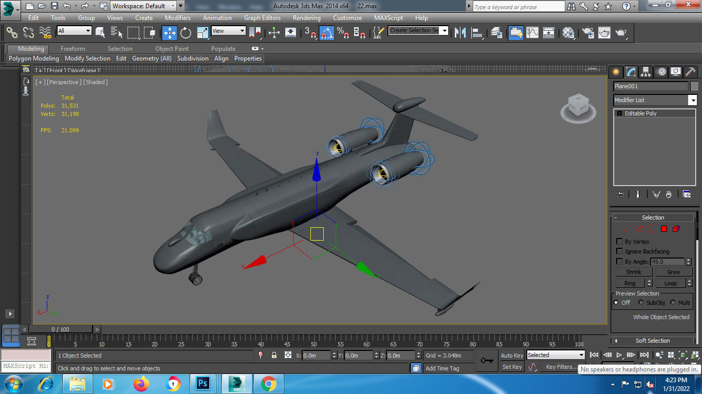 G550 AEW Low-poly 3D model_12