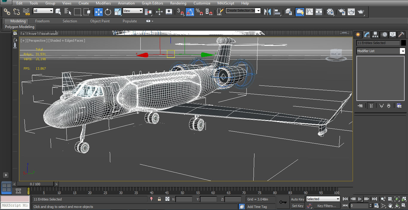G550 AEW Low-poly 3D model_5