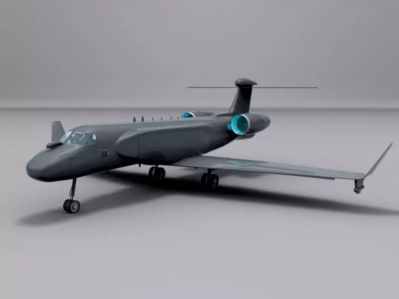 G550 AEW Low-poly 3D model_0
