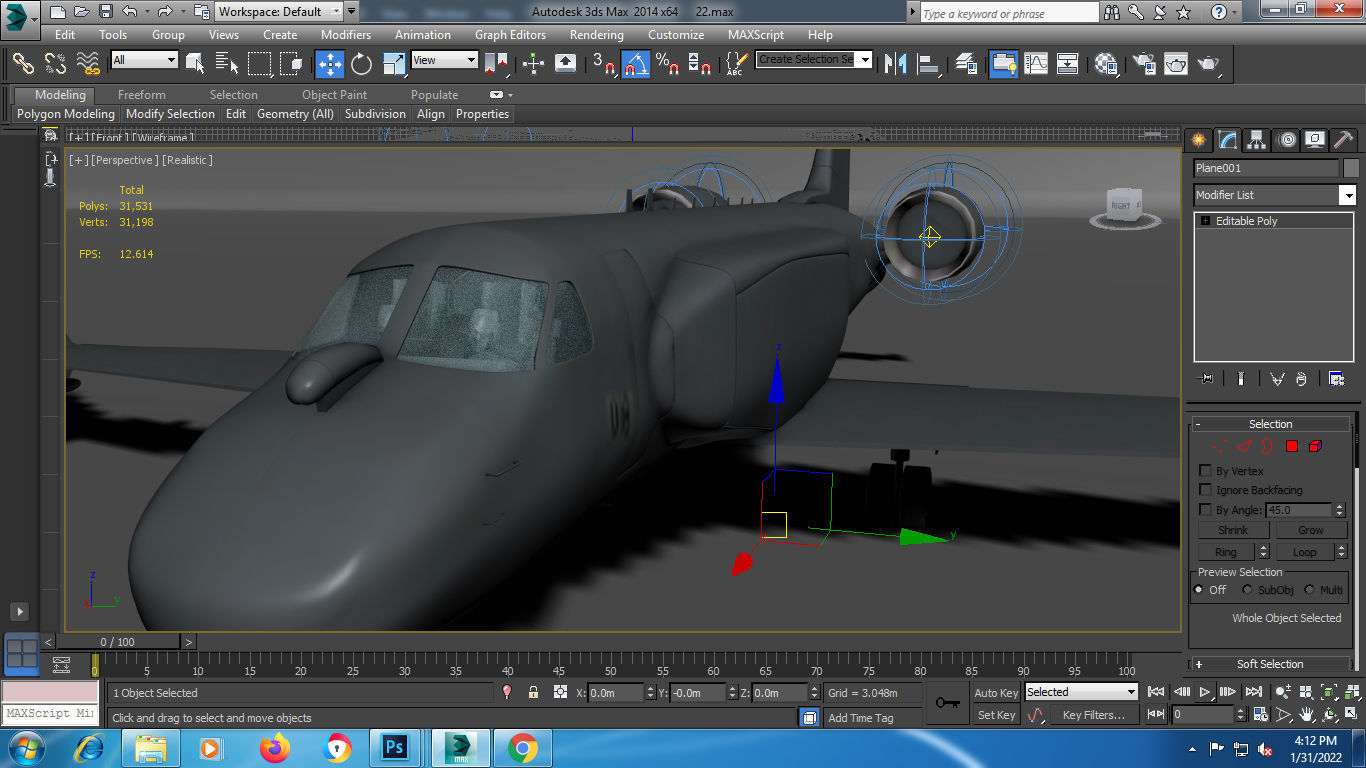 G550 AEW Low-poly 3D model_8