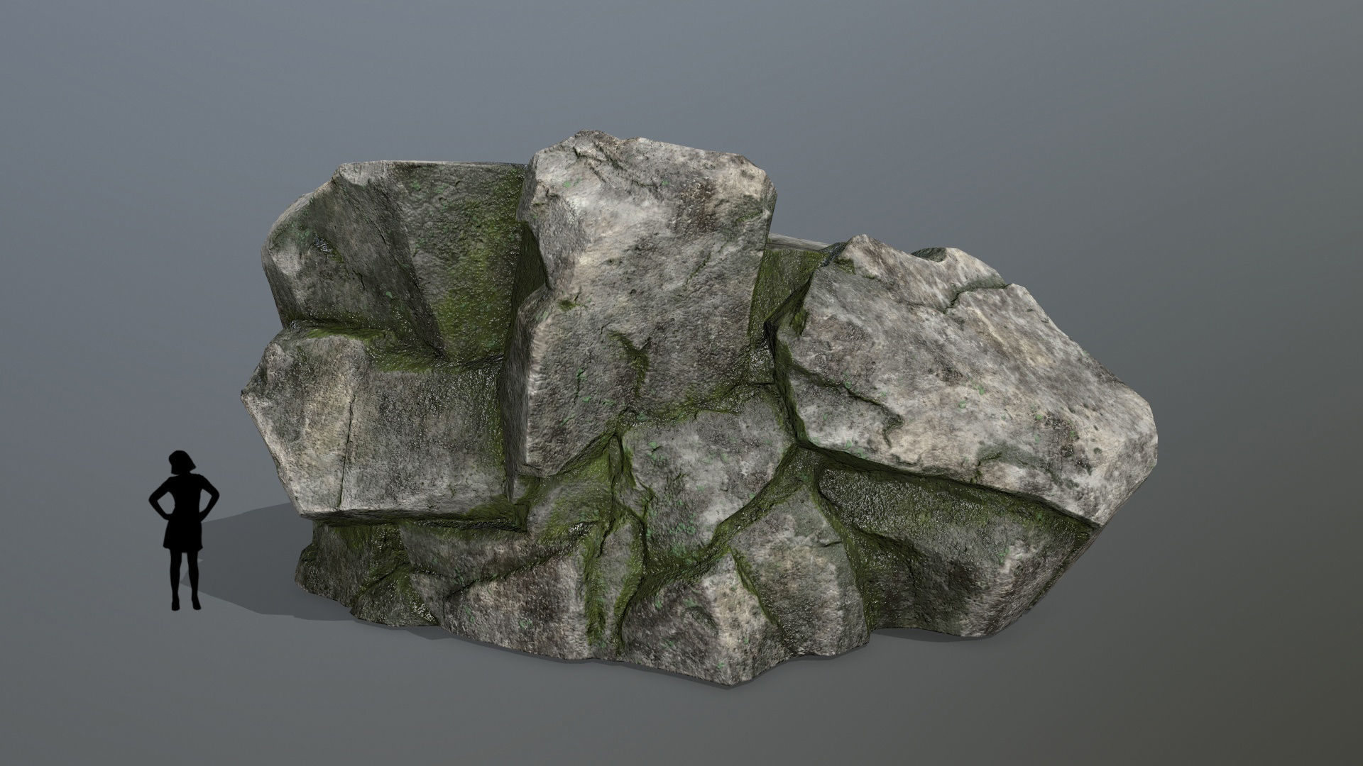 Rock Set Low-poly 3D model_1