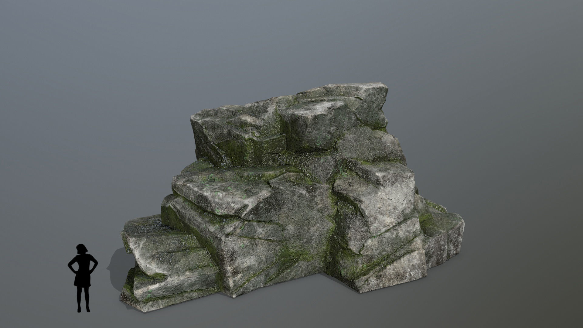 Rock Set Low-poly 3D model_3