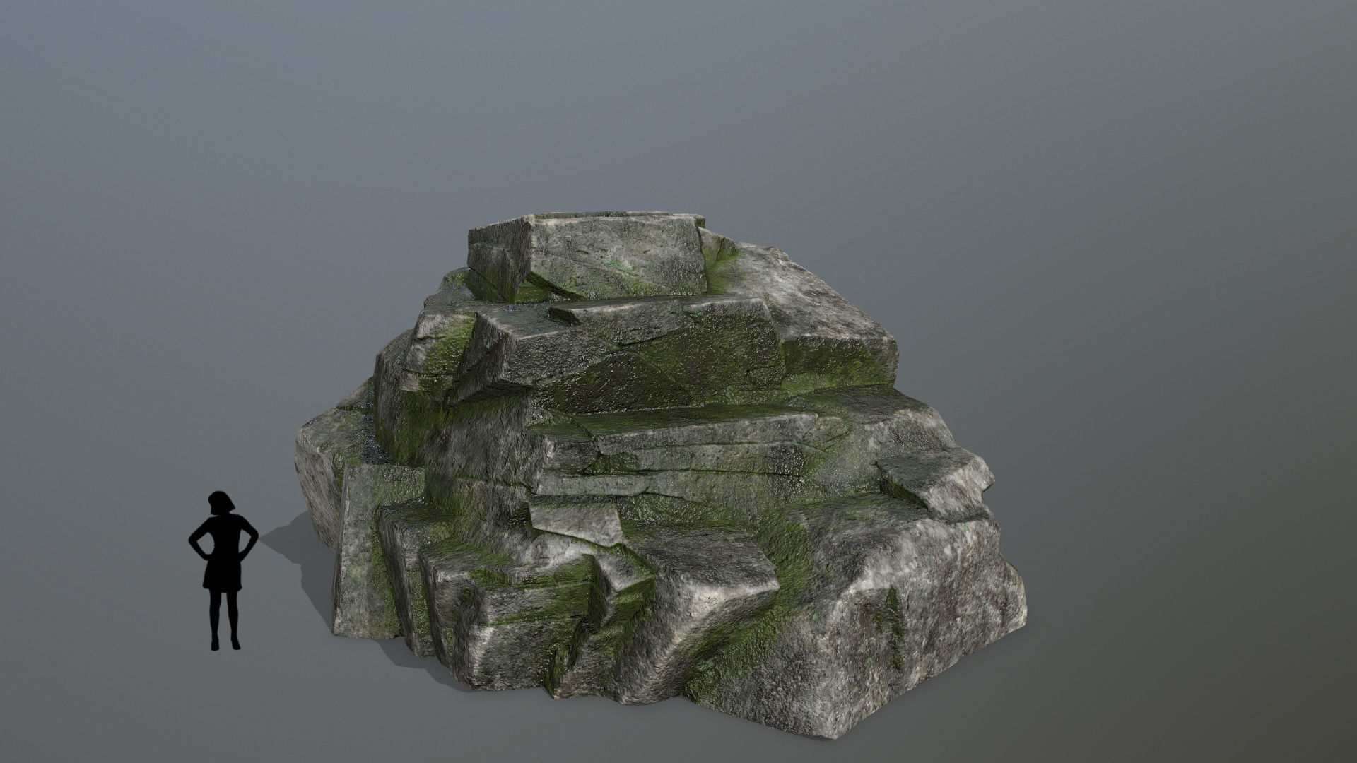 Rock Set Low-poly 3D model_4
