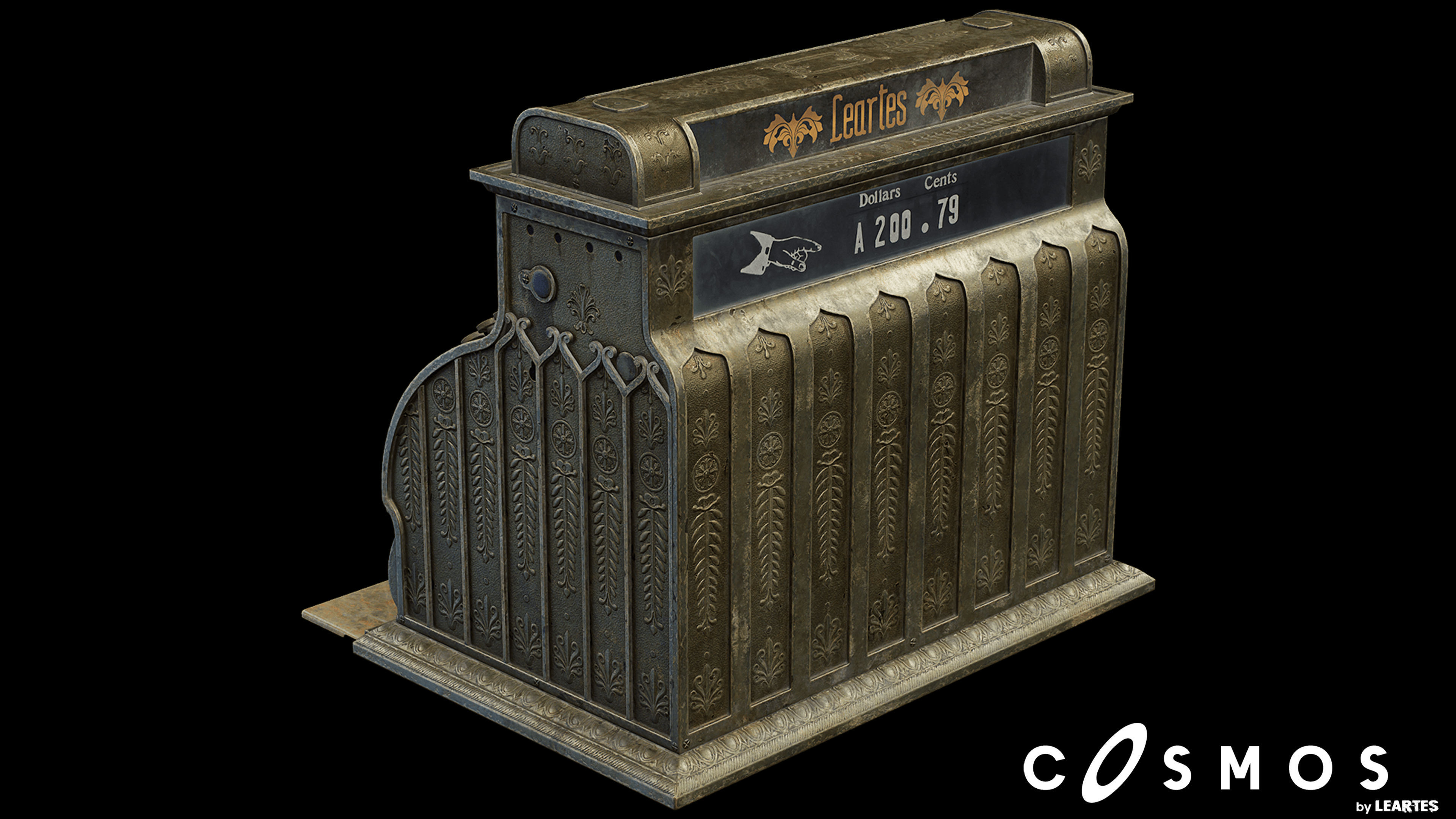 Steampunk Cash Machine Low-poly 3D model_3