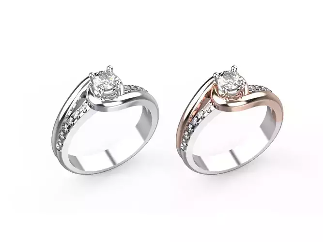 Eng021 Engagement ring for 035ct center stone