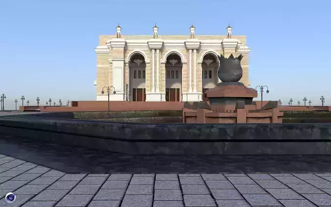  3D architecture model theater of Alisher Navoi
