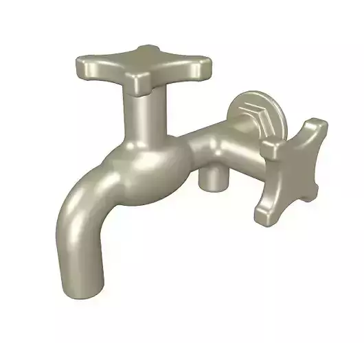 Astonishing Two Way Faucet Low-poly 3D model