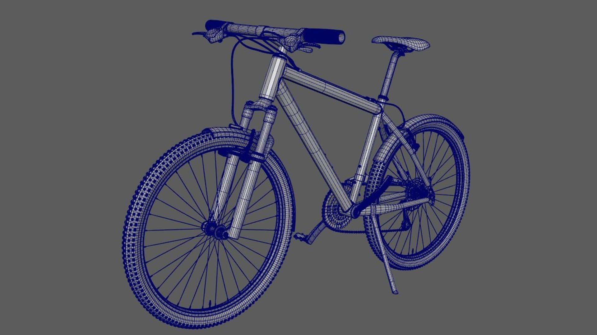 Bicycle mountain bike 3D model_6