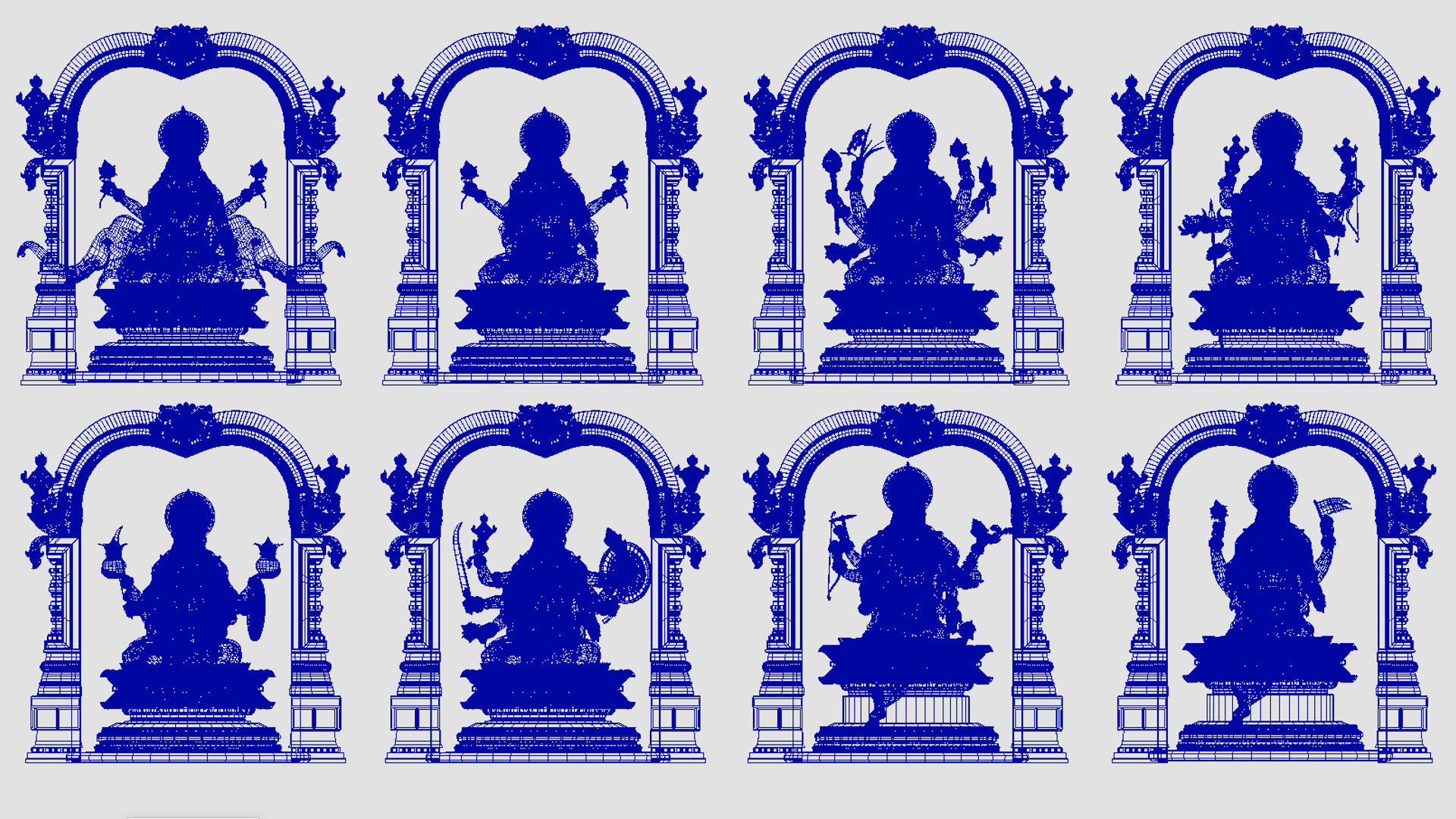 god Ashtalakshmi lakshmi models 3D model_4