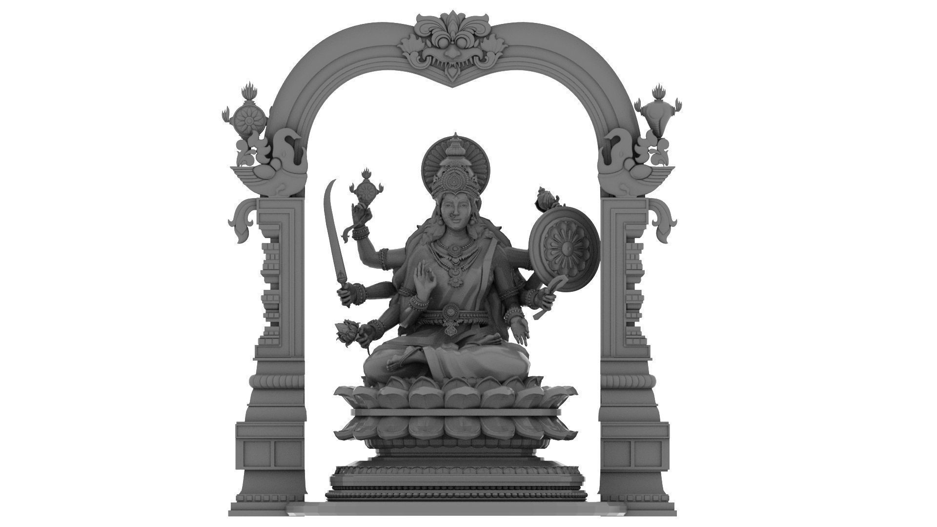 god Ashtalakshmi lakshmi models 3D model_17