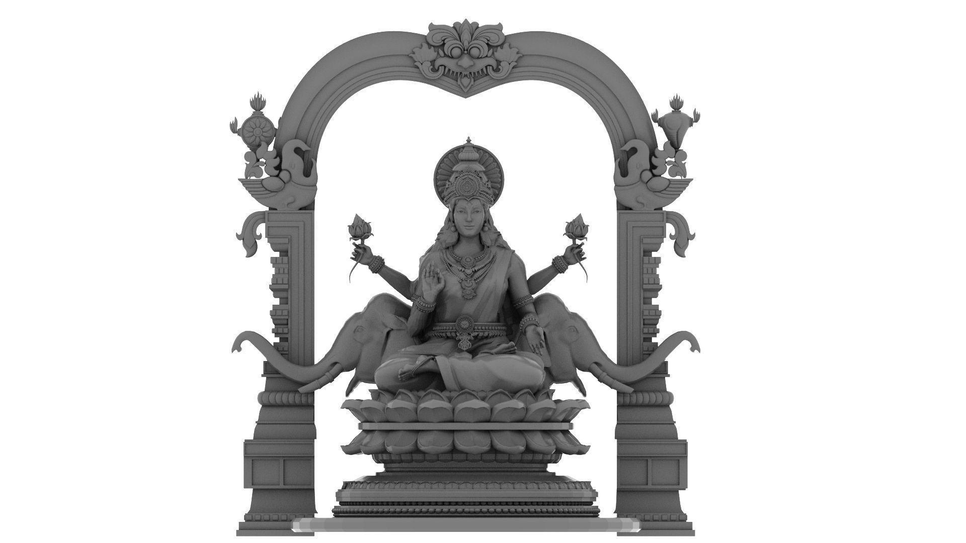 god Ashtalakshmi lakshmi models 3D model_12