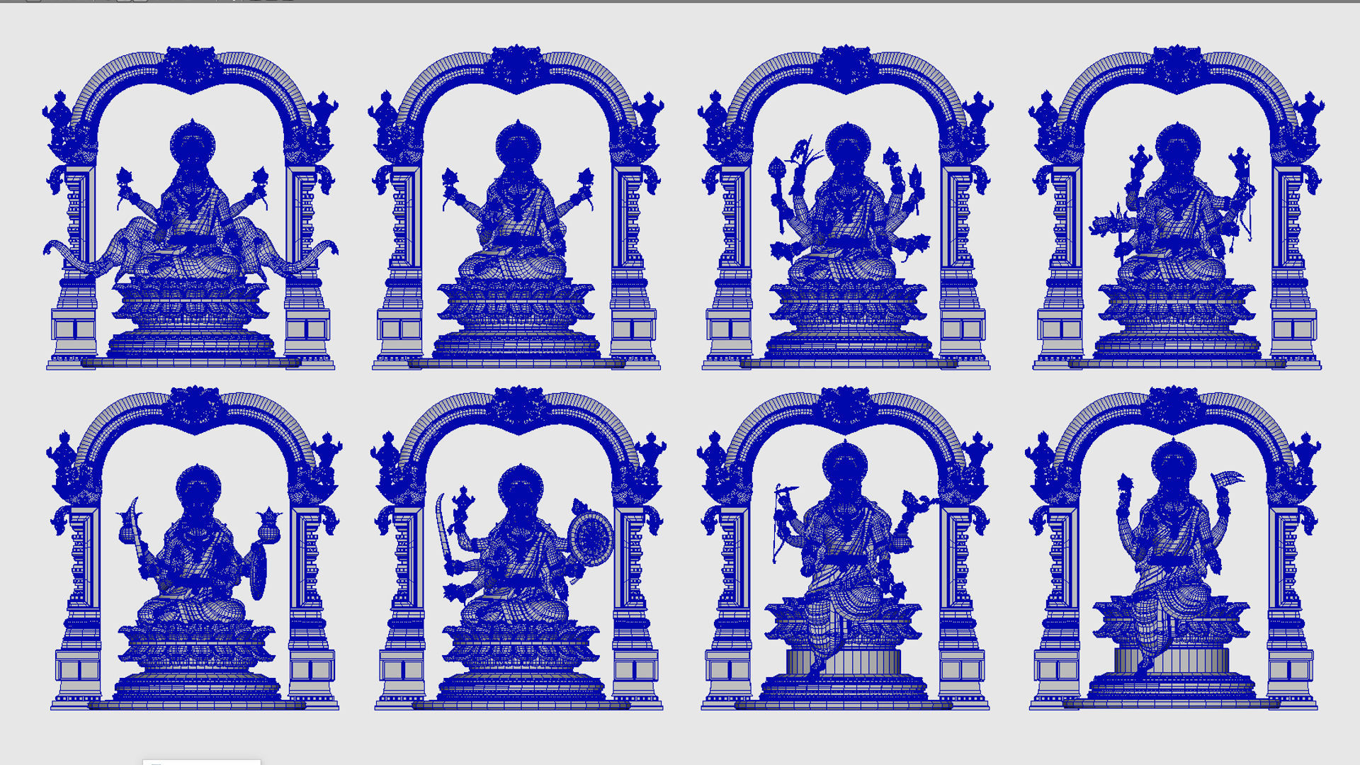 god Ashtalakshmi lakshmi models 3D model_5