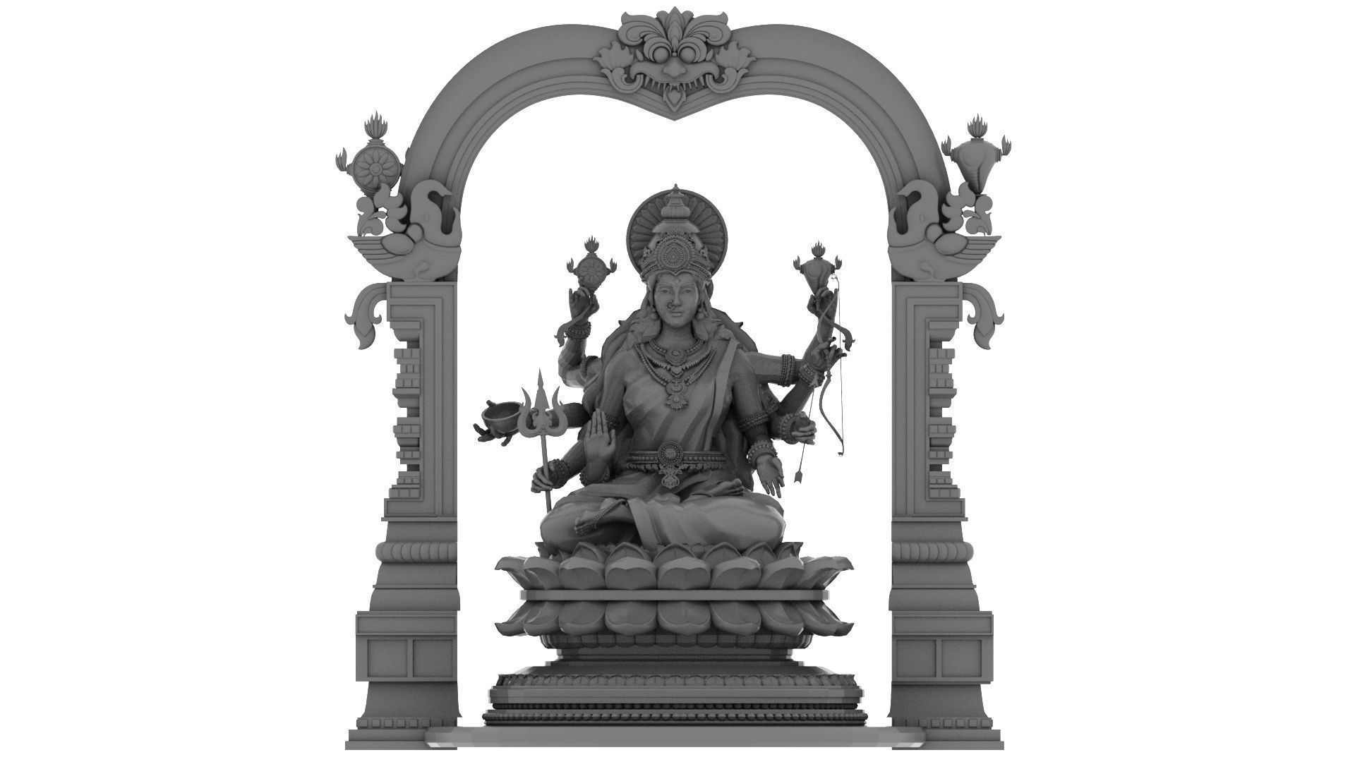 god Ashtalakshmi lakshmi models 3D model_15
