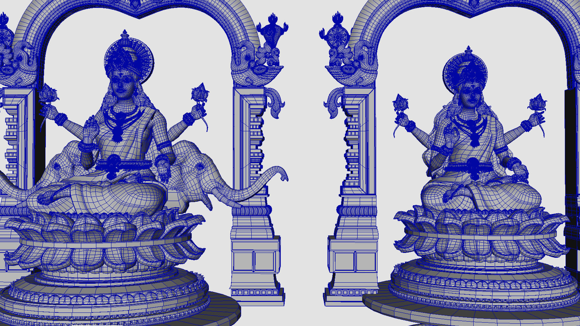 god Ashtalakshmi lakshmi models 3D model_3