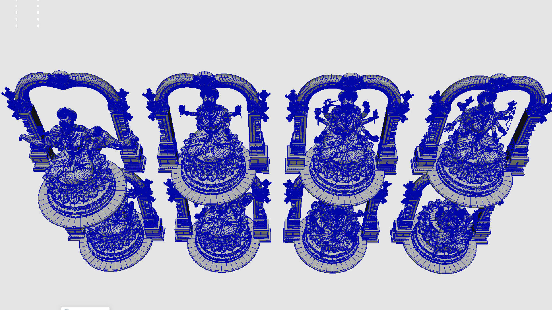 god Ashtalakshmi lakshmi models 3D model_2