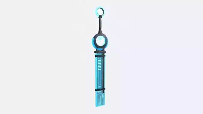 SciFi Sword A01 Black Blue - Character Design Fashion Low-poly 3D model