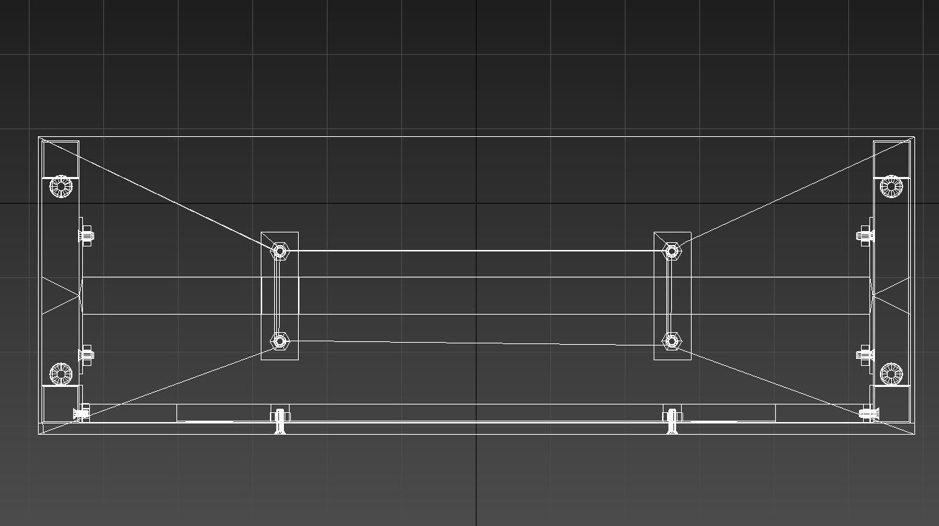 Wooden desk metal legs 3D model_15