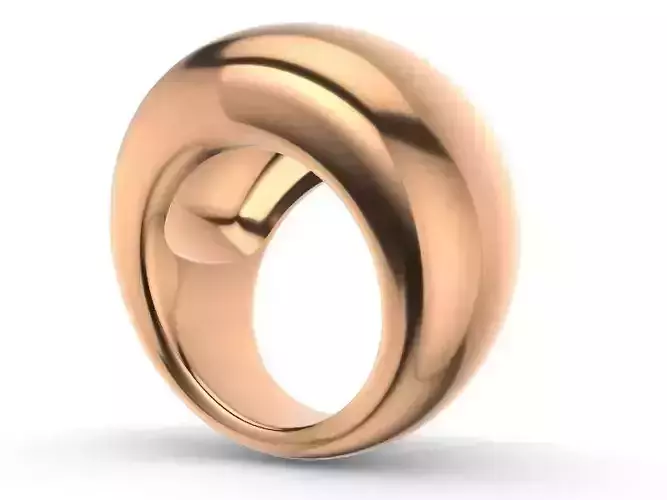 US 1 to 13 sizes  plain bombe ring stl verified 