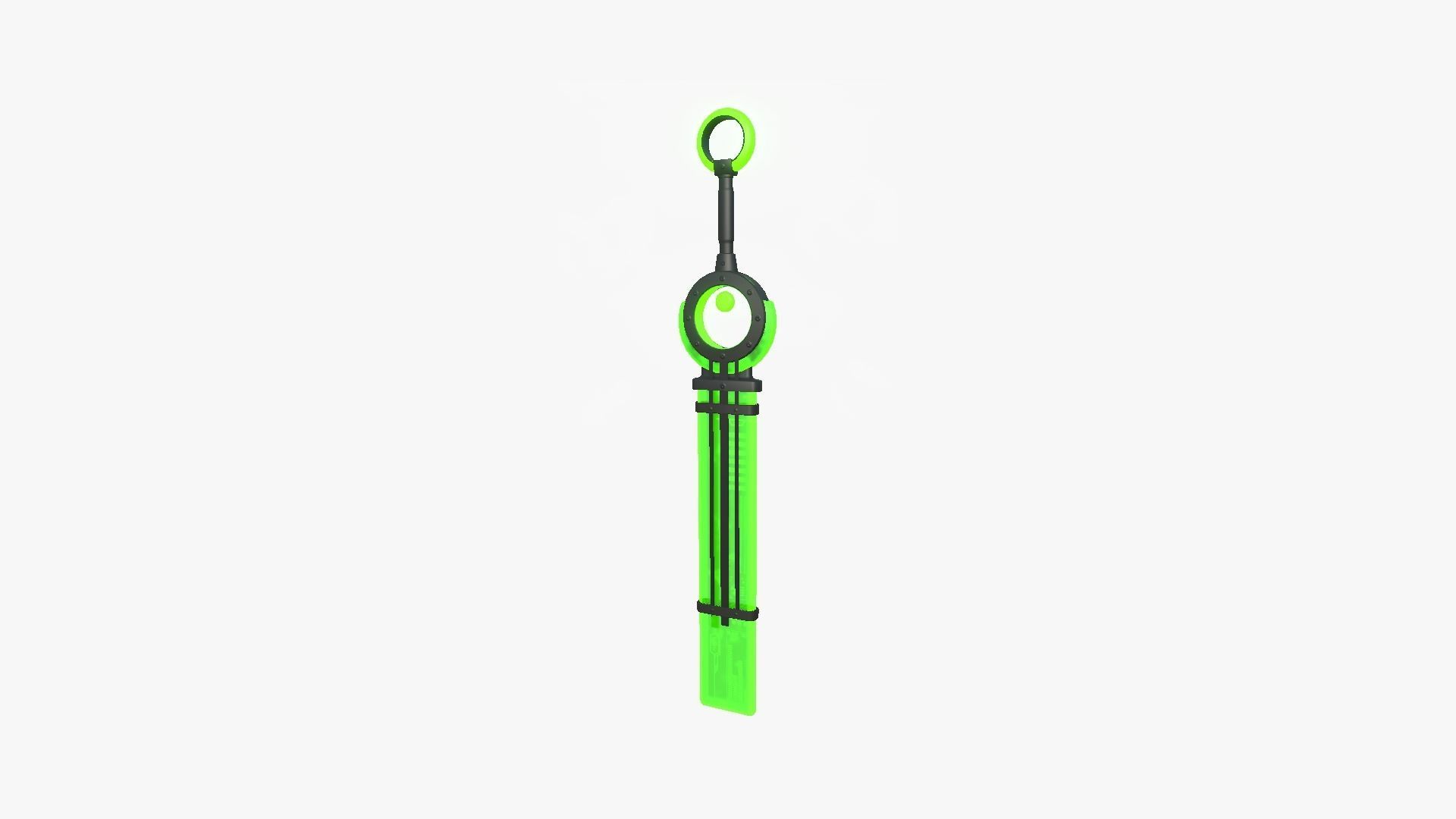 SciFi Sword A02 Green - Character Design Fashion Low-poly 3D model_1