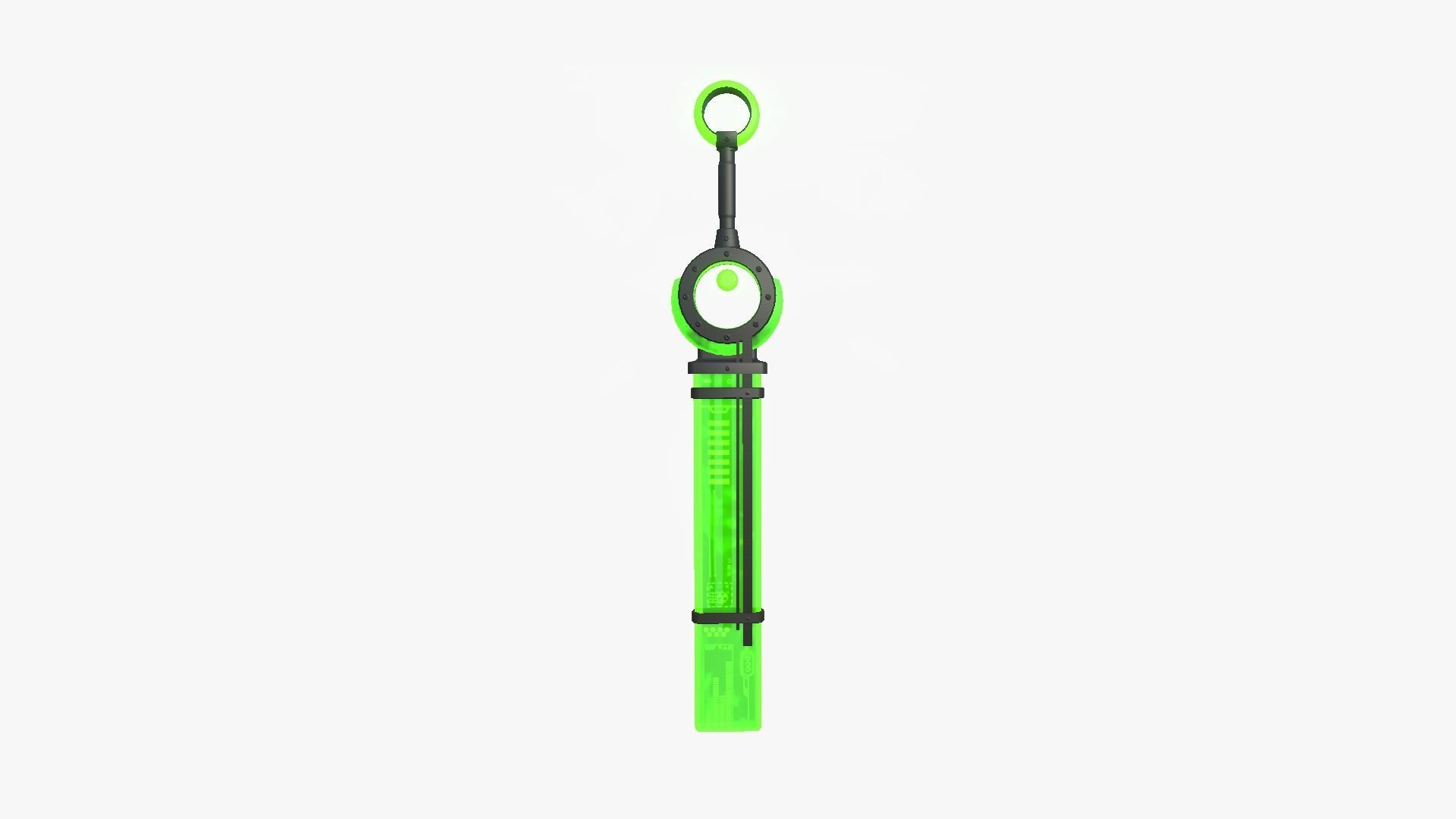 SciFi Sword A02 Green - Character Design Fashion Low-poly 3D model_4