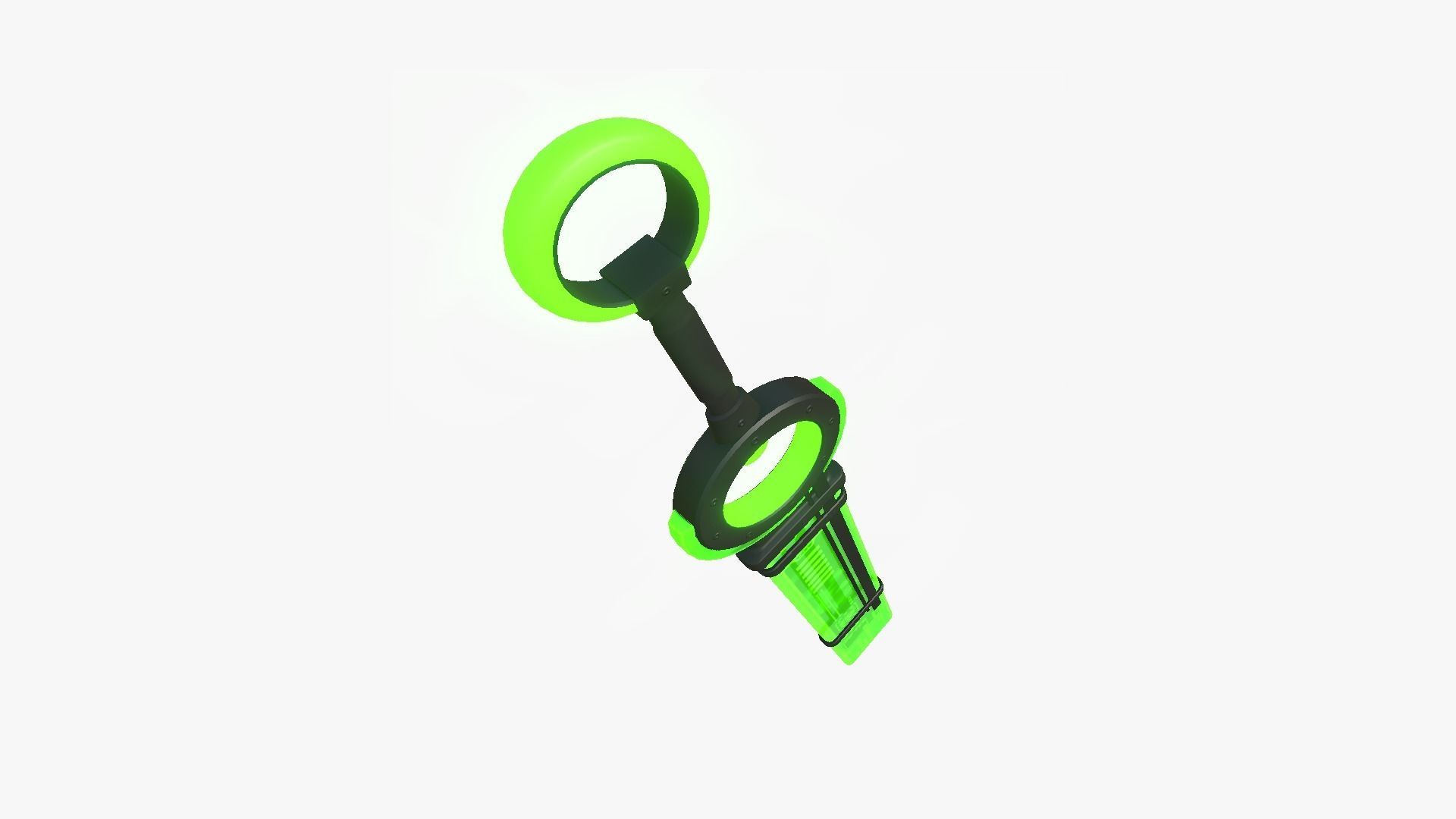 SciFi Sword A02 Green - Character Design Fashion Low-poly 3D model_3