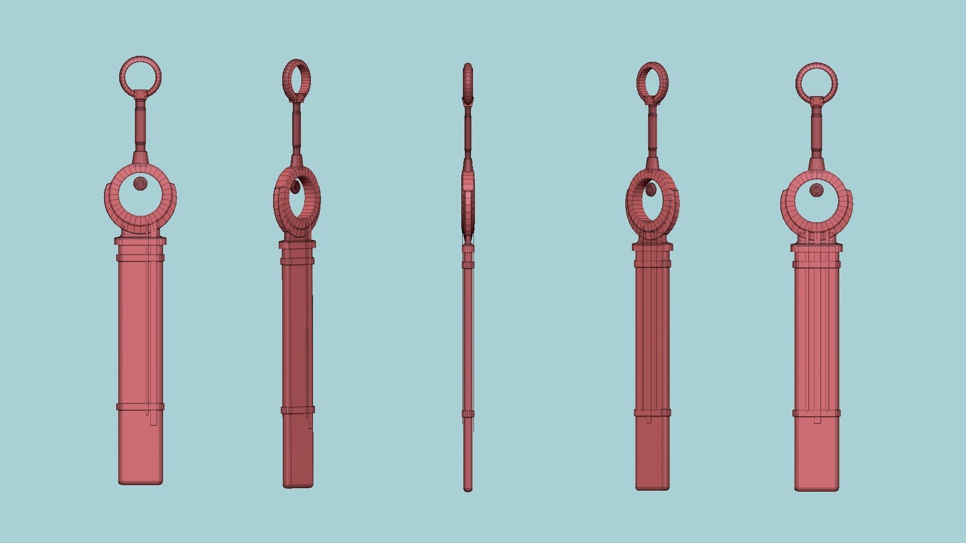 SciFi Sword A02 Green - Character Design Fashion Low-poly 3D model_14