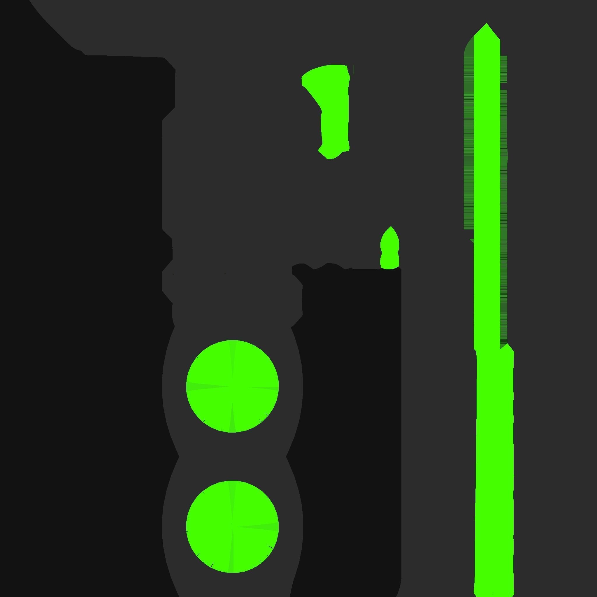 SciFi Sword A03 Black Green - Character Design Fashion Low-poly 3D model_17