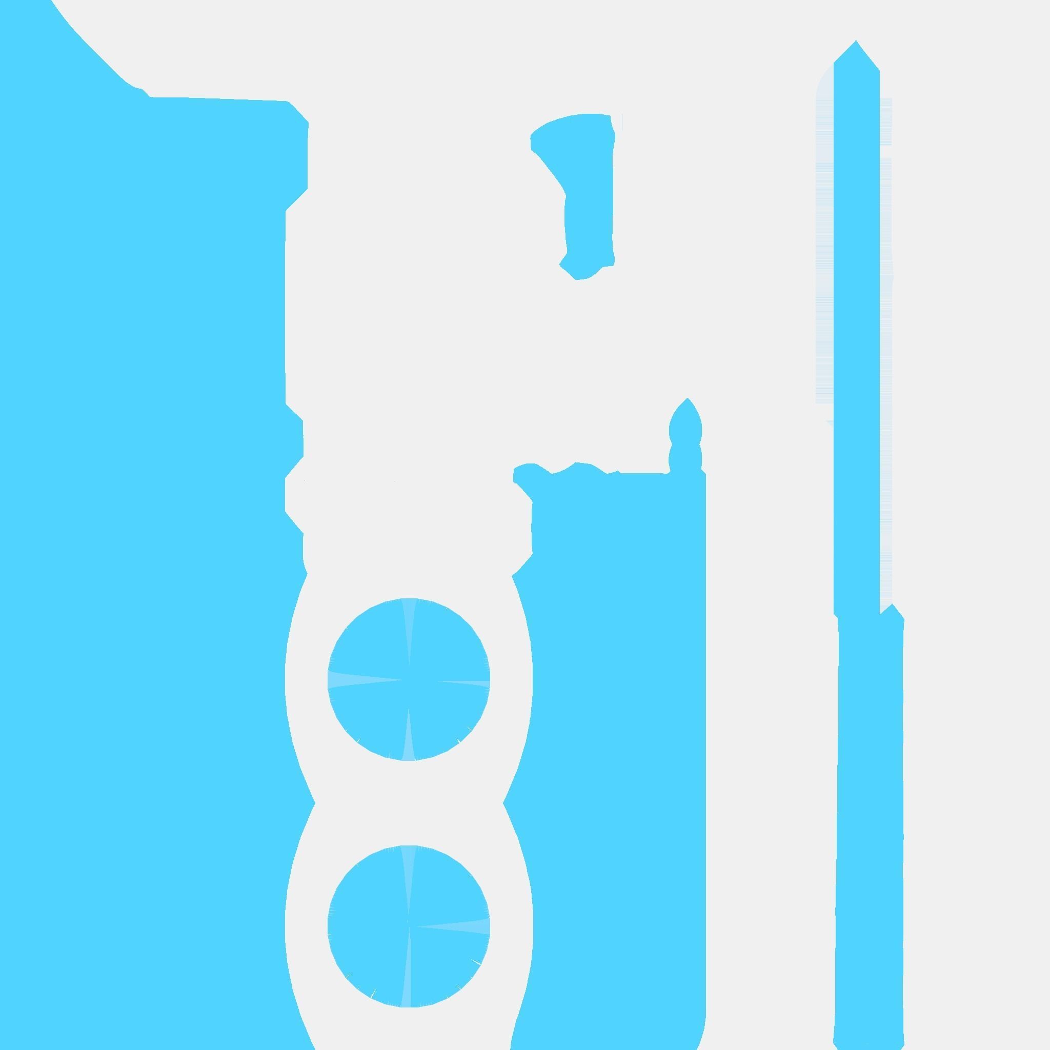 SciFi Sword A04 White Blue - Character Design Fashion Low-poly 3D model_17