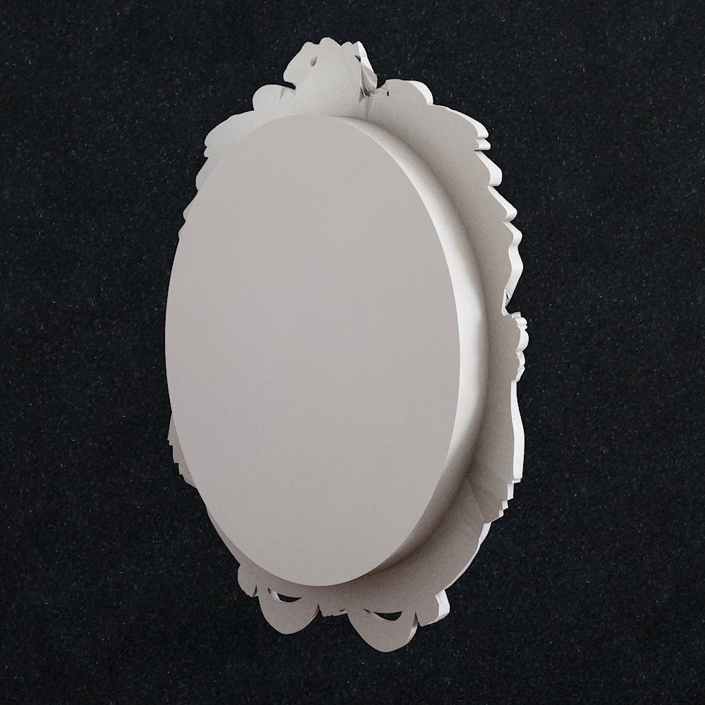 Carved Picture Frame Mirror  3D print model_2