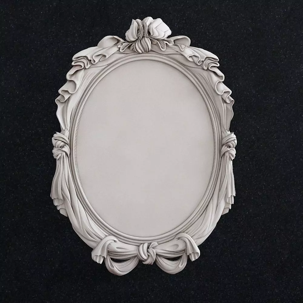 Carved Picture Frame Mirror  3D print model_0
