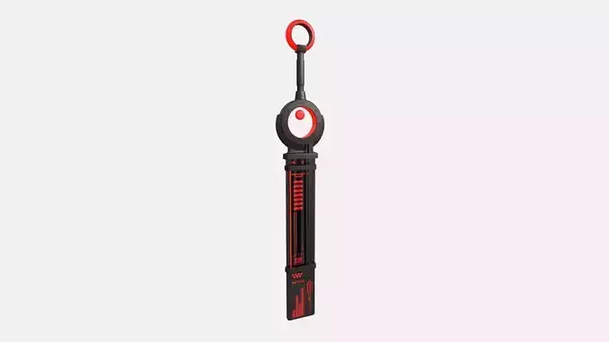 SciFi Sword A05 Black Red - Character Design Fashion Low-poly 3D model