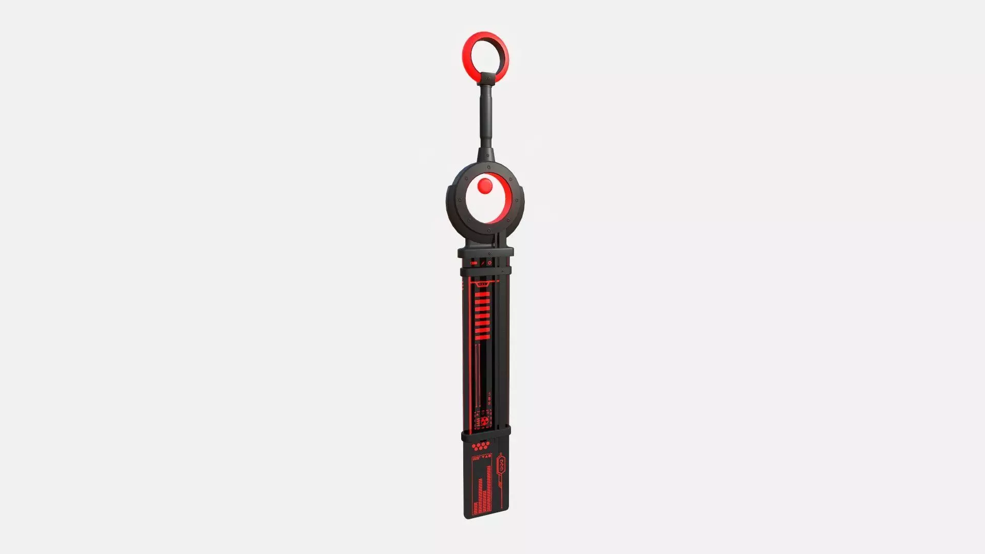 SciFi Sword A05 Black Red - Character Design Fashion Low-poly 3D model_0