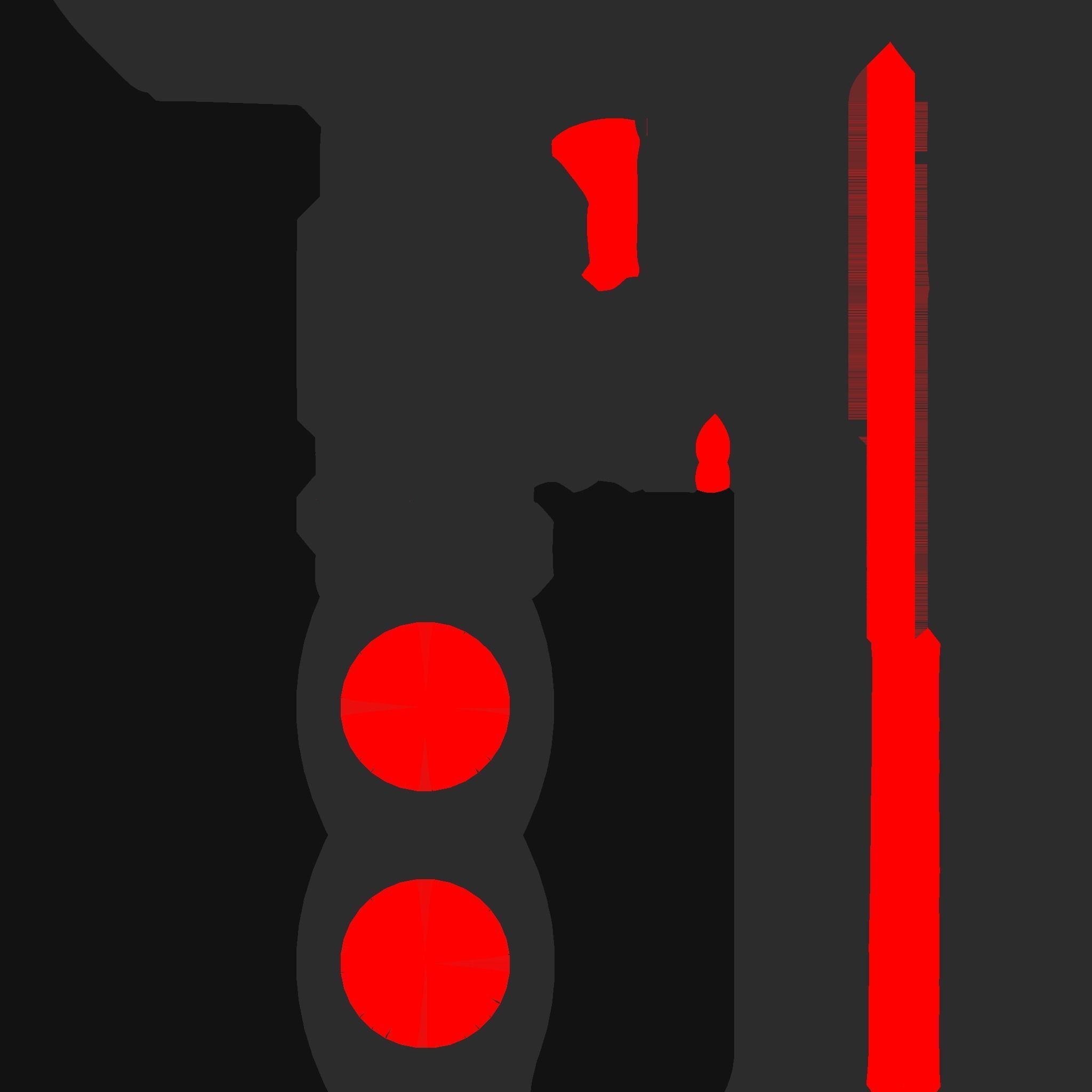 SciFi Sword A05 Black Red - Character Design Fashion Low-poly 3D model_17