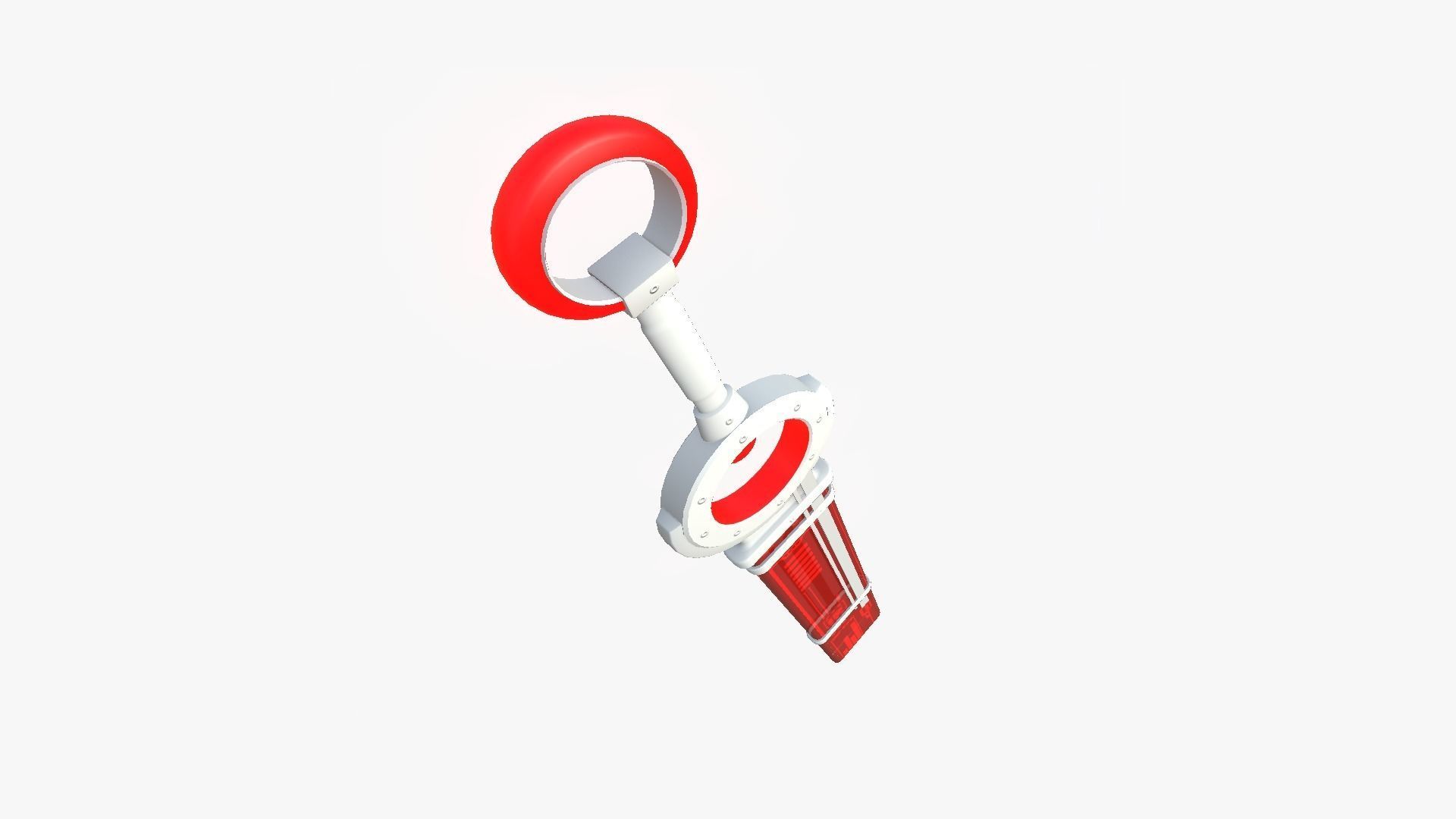 SciFi Sword A06 White Red - Character Design Fashion Low-poly 3D model_3