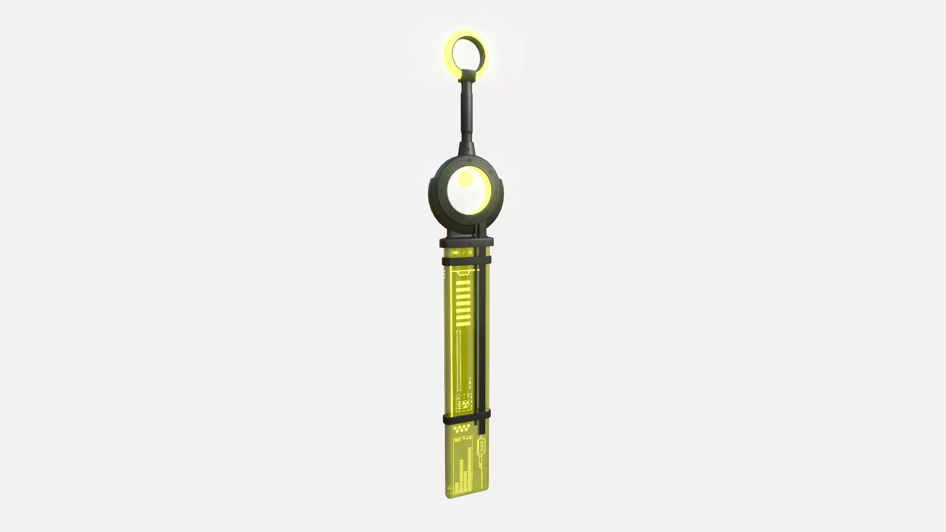 SciFi Sword A07 Yellow - Character Design Fashion Low-poly 3D model_0