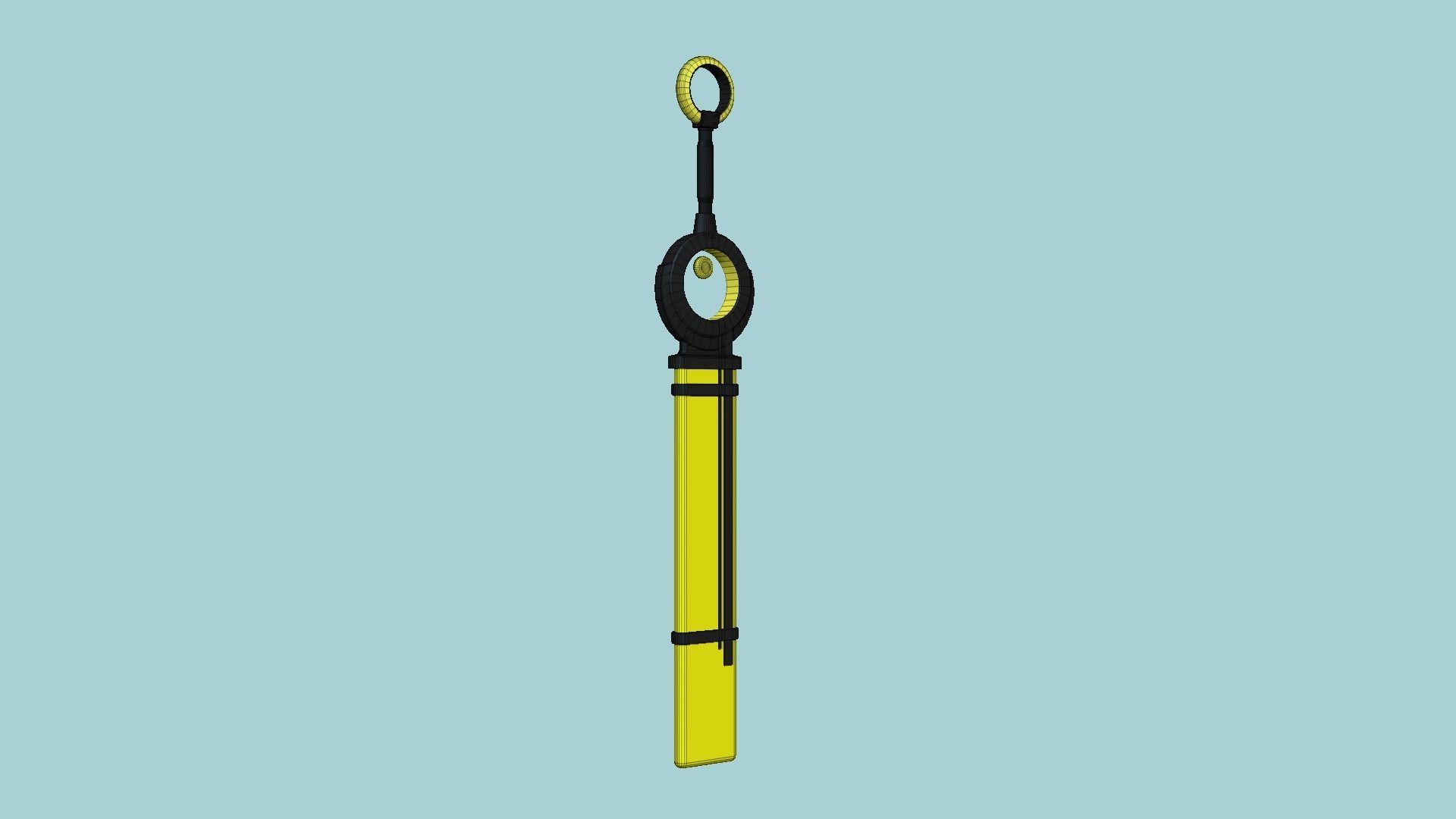 SciFi Sword A07 Yellow - Character Design Fashion Low-poly 3D model_6