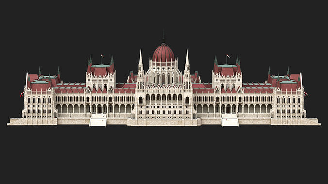 The Hungarian Parliament Building in Budapest - Gothic palace 3D model 3