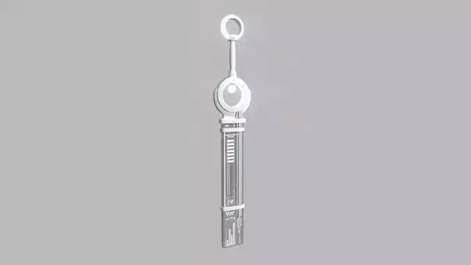 SciFi Sword A08 Full White - Character Design Fashion Low-poly 3D model