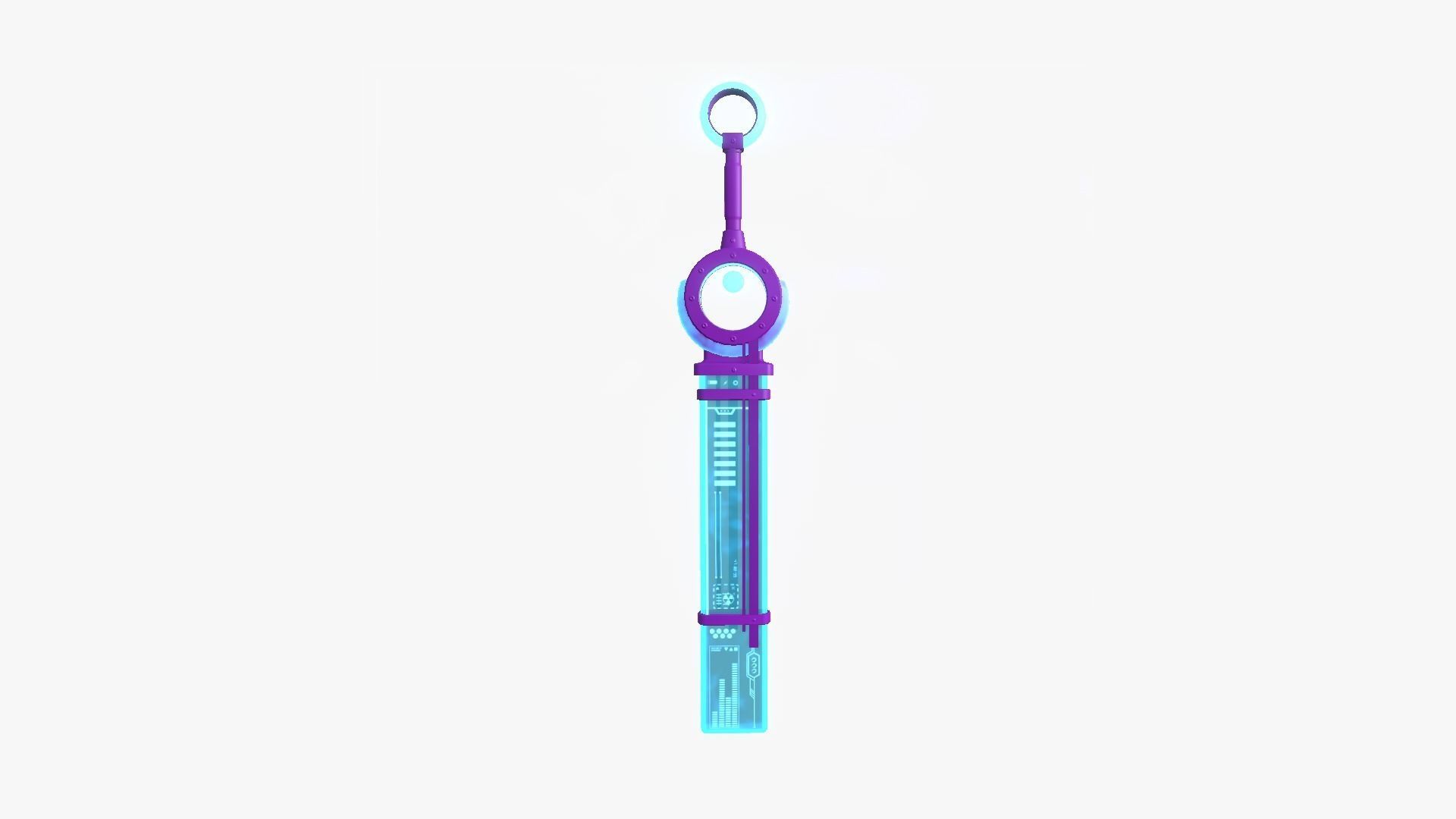 SciFi Sword A09 Purple Blue - Character Design Fashion Low-poly 3D model_4