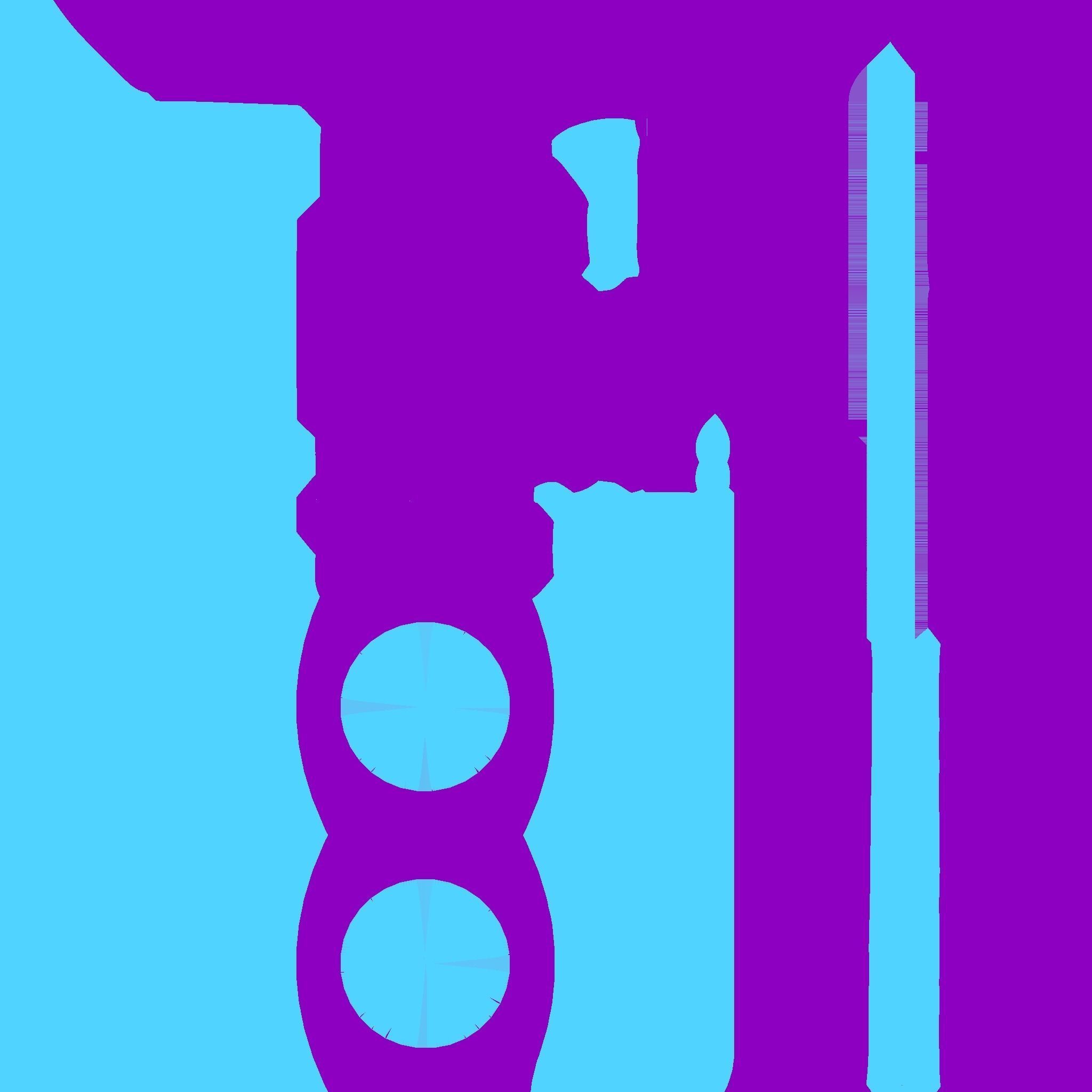 SciFi Sword A09 Purple Blue - Character Design Fashion Low-poly 3D model_17