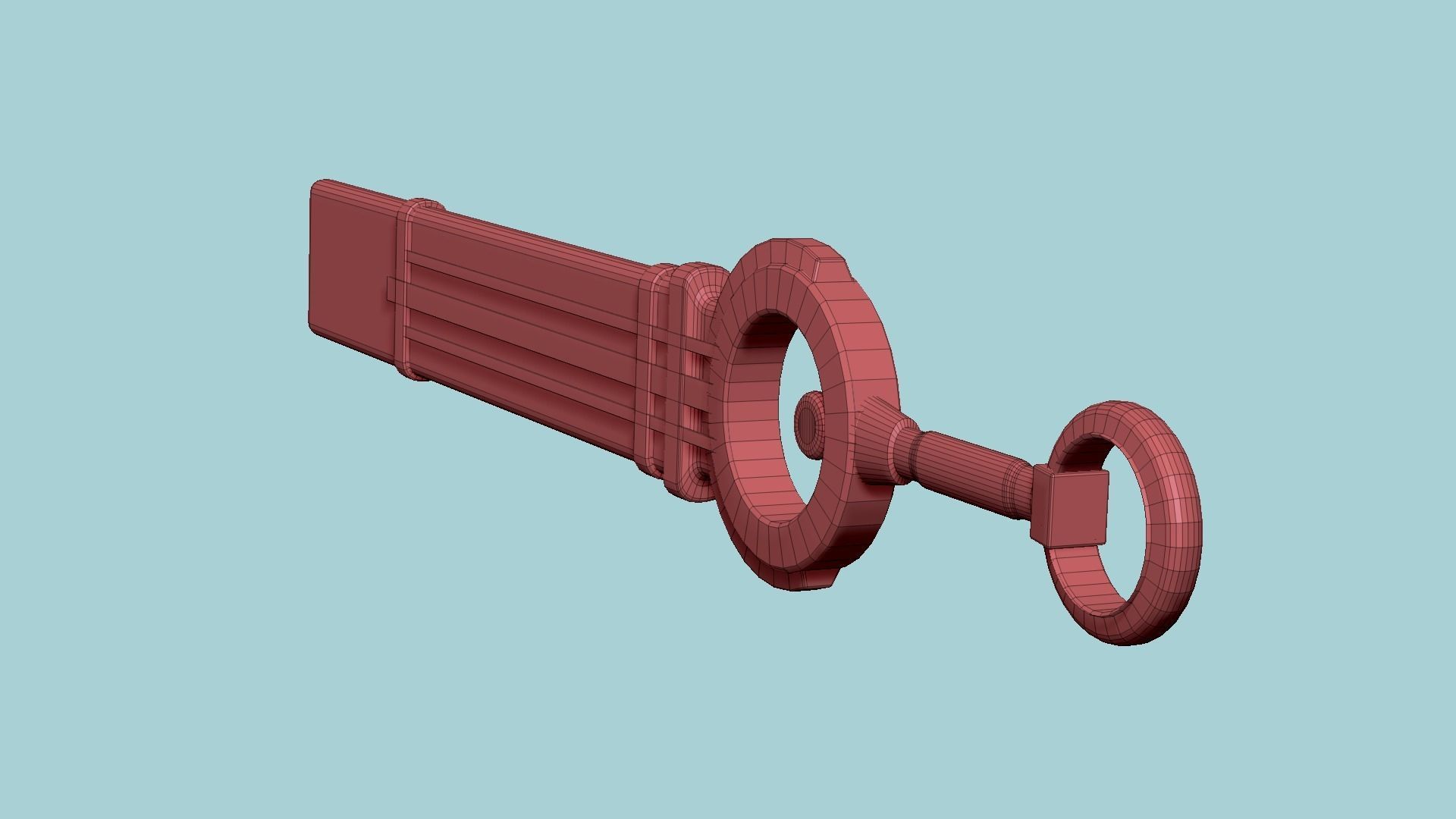 SciFi Sword A09 Purple Blue - Character Design Fashion Low-poly 3D model_16