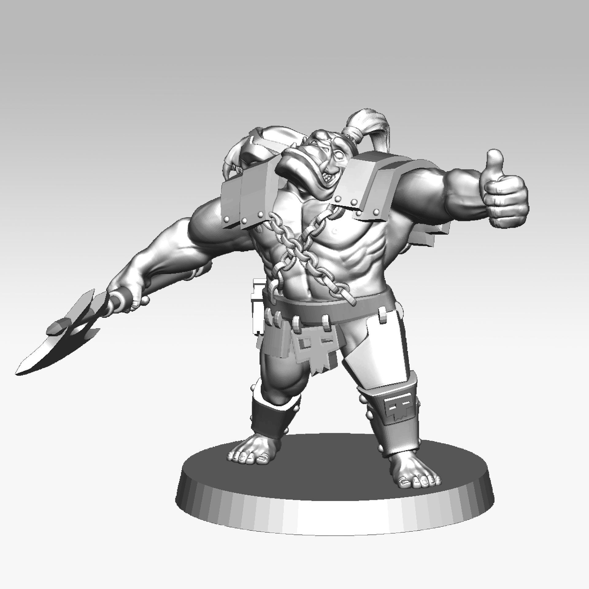 Orc soldier 3D print model 3D print model_18