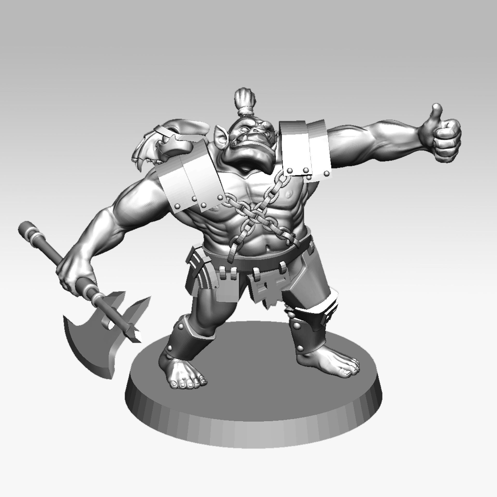 Orc soldier 3D print model 3D print model_16