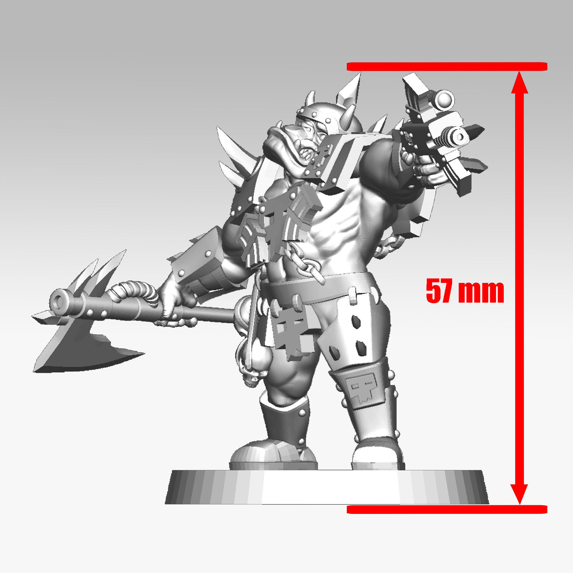 Orc soldier 3D print model 3D print model_5